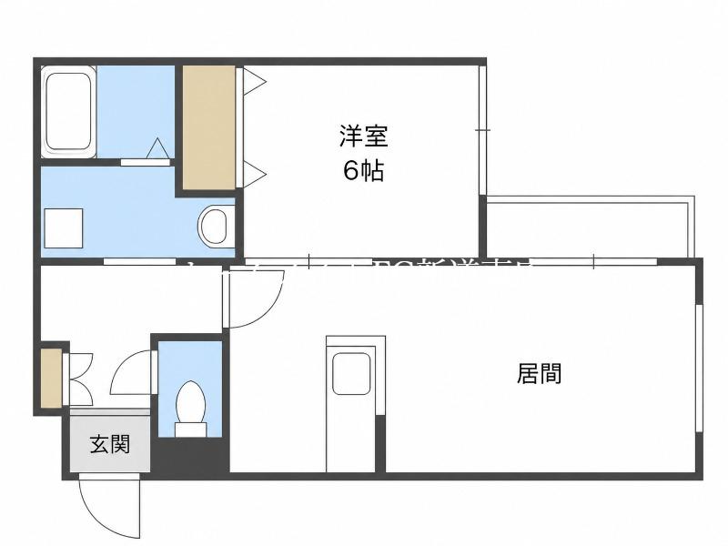 ブレッシング札幌元町(1LDK/4階)の間取り写真