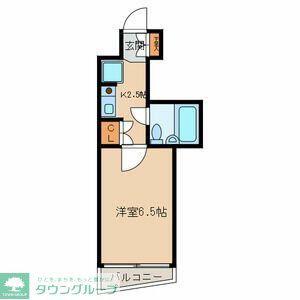 エルミタージュ豪徳寺(1K/1階)の間取り写真