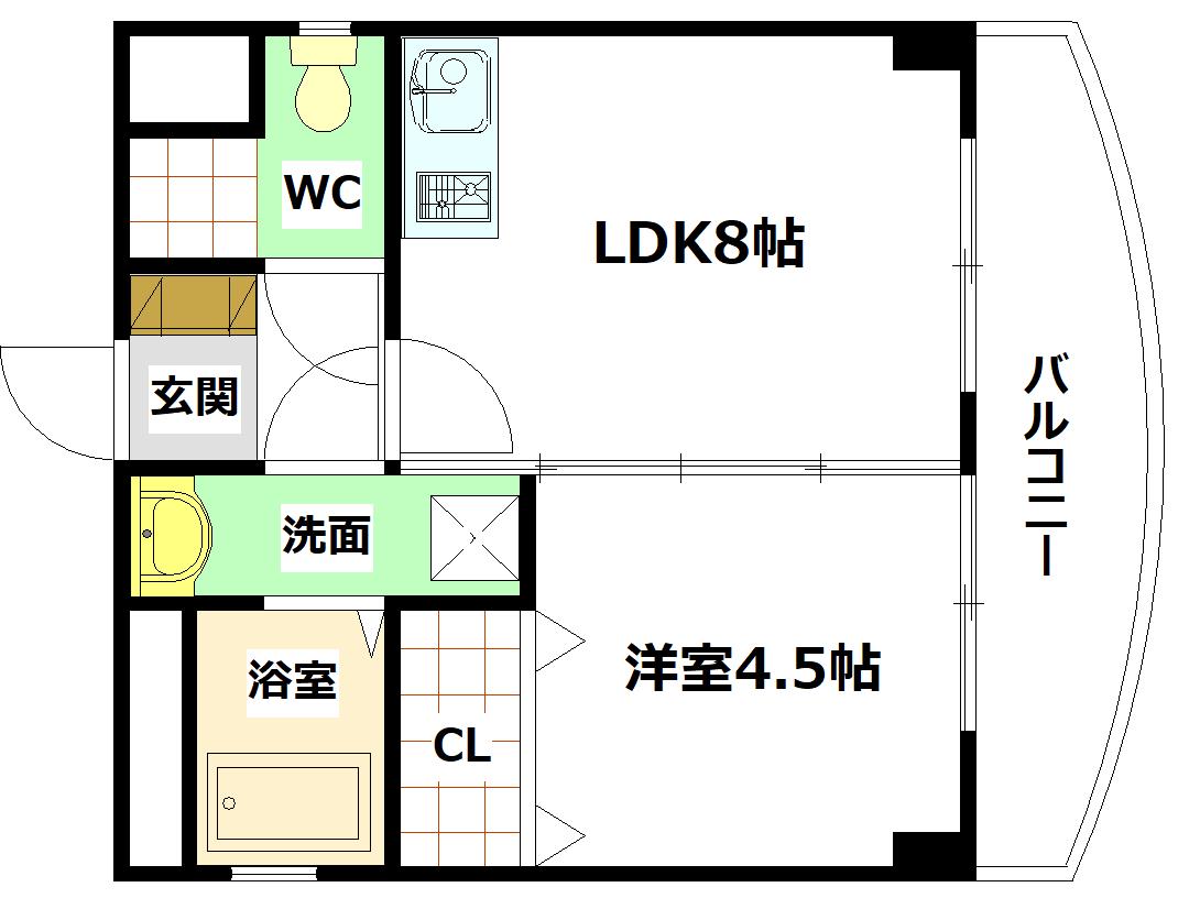ステージT4(1LDK/2階)の間取り写真