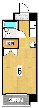 コーポ酒井(ワンルーム/3階)の間取り写真