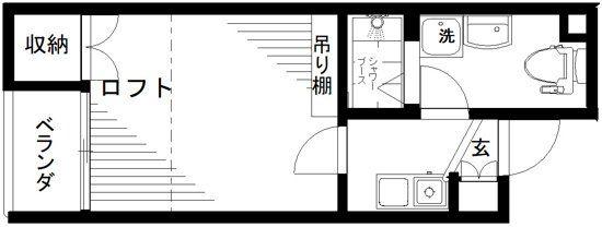 FOSSETTE南大井(1K/3階)の間取り写真