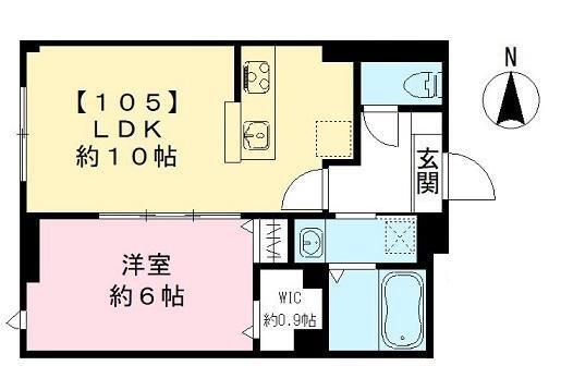 MAISON BLANCHE NAGAI(1LDK/2階)の間取り写真