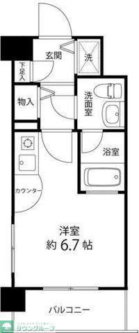 サンセール与野本町(ワンルーム/2階)の間取り写真