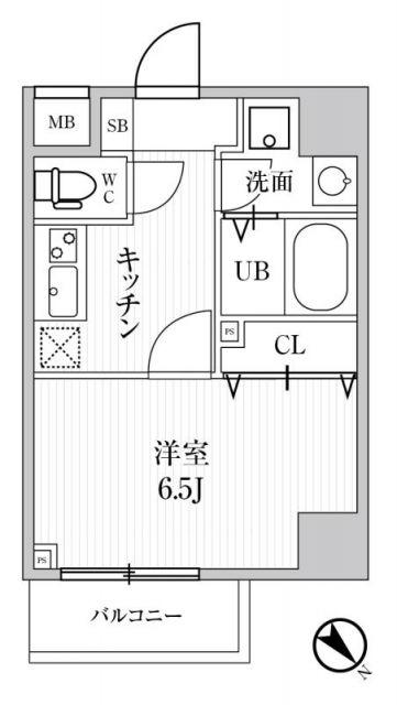 ALTERNA池袋イースト(1K/5階)の間取り写真