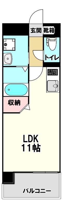 アルテシモ・レフィナ(ワンルーム/1階)の間取り写真