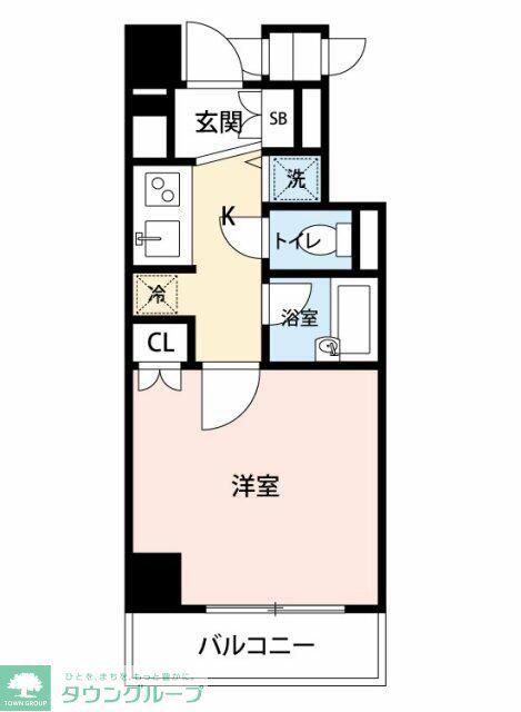プライムアーバン番町(1K/3階)の間取り写真