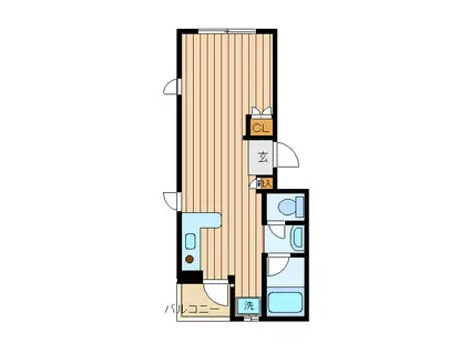 長崎2丁目ハウスヌーボォ(1K/4階)の間取り写真