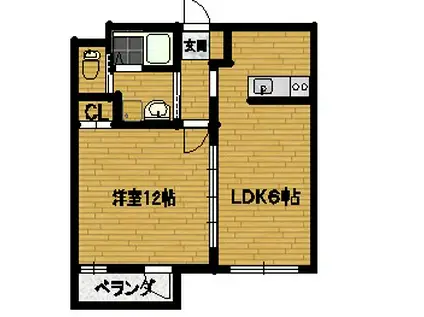 Fメゾン丸山(1LDK/2階)の間取り写真