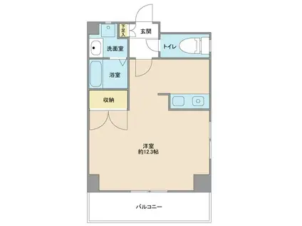 セゾン外堀通(ワンルーム/6階)の間取り写真