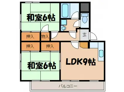 MAISON・DE・SOCIE(2LDK/3階)の間取り写真
