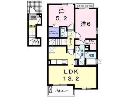 FELICE (2LDK/2階)の間取り写真