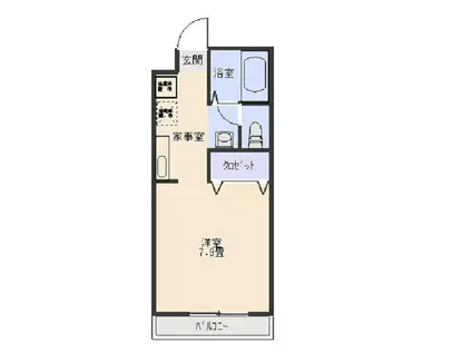 LA DISH ラディッシュ(1K/2階)の間取り写真