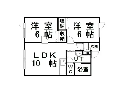 RONDO BELL(2LDK/2階)の間取り写真