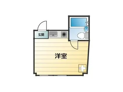 エルパラッツォ三宮(ワンルーム/2階)の間取り写真