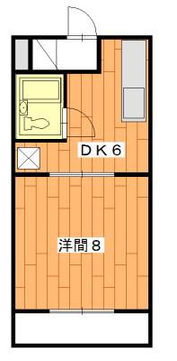 サンルミエール(1DK/3階)の間取り写真