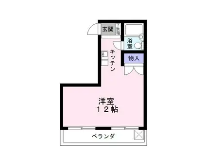 三貴ハイツ(1K/2階)の間取り写真