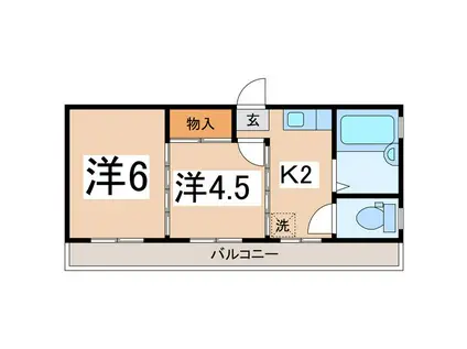 ノース TOWN WAKATSUKI(2K/3階)の間取り写真