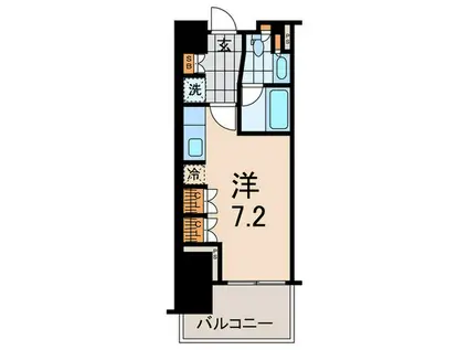 パークハビオ渋谷(ワンルーム/14階)の間取り写真