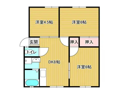 サニ・プラーザ大崎台C棟(3DK/1階)の間取り写真