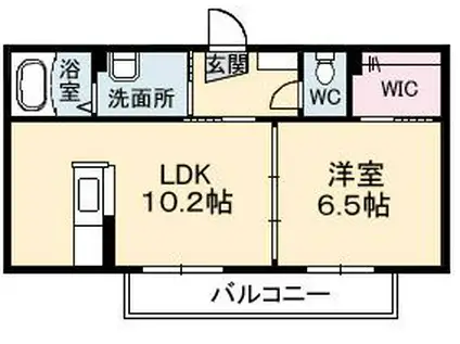 エターナル・グリーンII(1LDK/1階)の間取り写真