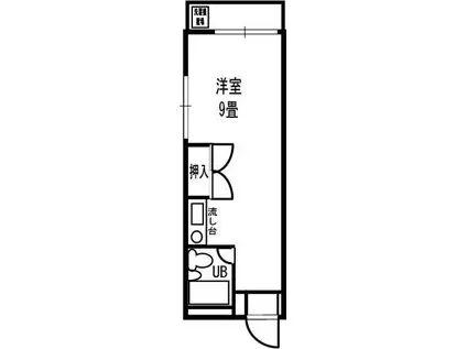 コーポ松宮(ワンルーム/3階)の間取り写真