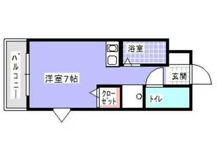 TA・KEビルちくし野(ワンルーム/4階)の間取り写真