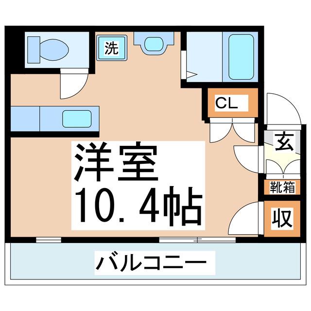 IKEDAYAII(ワンルーム/3階)の間取り写真
