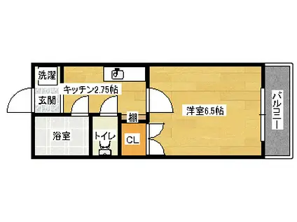 AMALFI90(1K/3階)の間取り写真