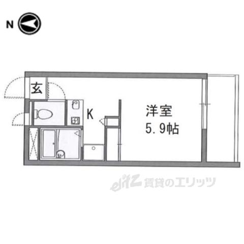 レオパレスタカラ(1K/2階)の間取り写真