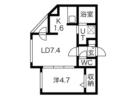 プレシェルト南7条(1LDK/5階)の間取り写真