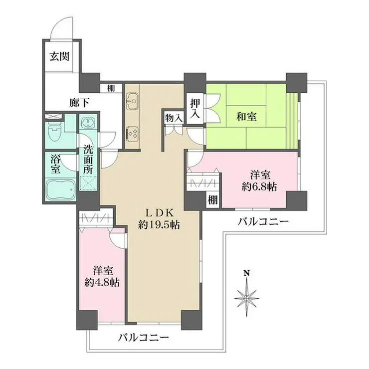 リプレ川口一番街6号棟 10階階 間取り