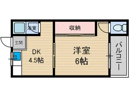 マンション清凉(1DK/3階)の間取り写真