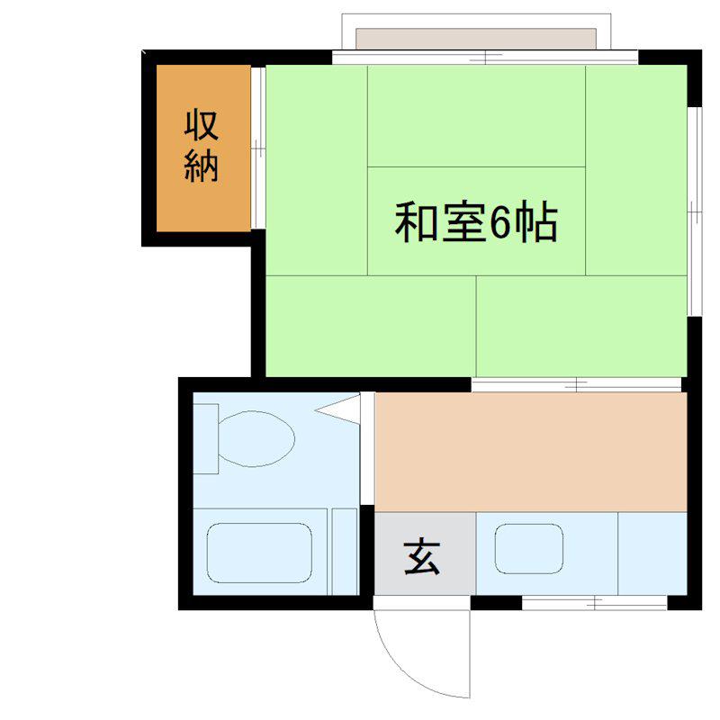 めじろ荘(1K/2階)の間取り写真