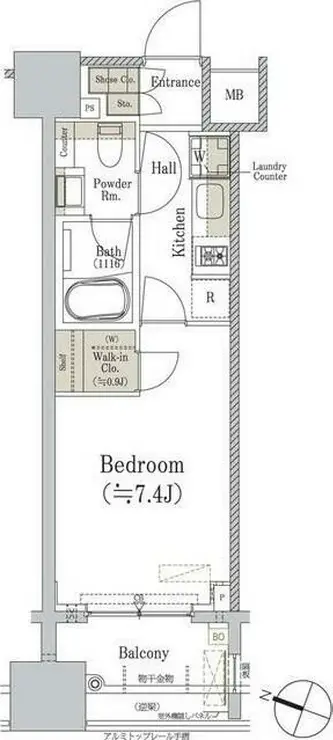 パークホームズ千代田淡路町 7階階 間取り