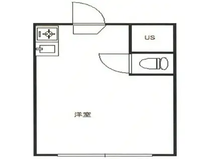フェリスサージュ(ワンルーム/2階)の間取り写真