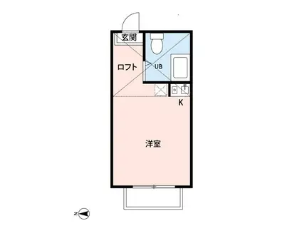 ベイ・アルファ桜台(ワンルーム/2階)の間取り写真