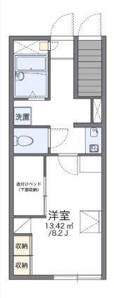 レオパレス四季(1K/1階)の間取り写真
