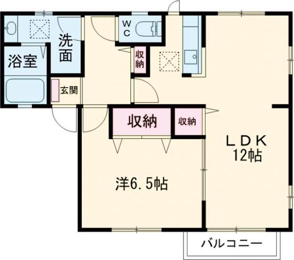 メゾン・セードル(1LDK/1階)の間取り写真