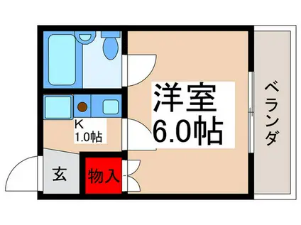 クベット(1K/1階)の間取り写真