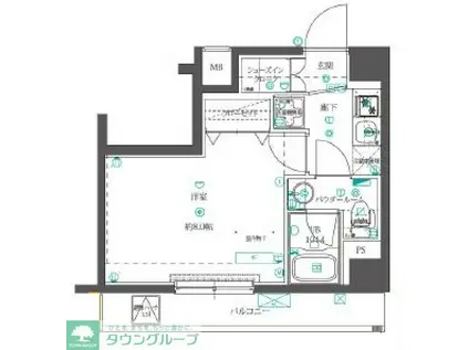 クオリタス押上(1K/6階)の間取り写真
