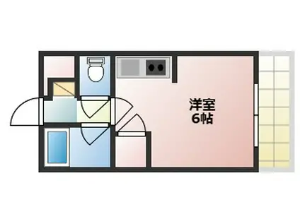 トマトハウス(ワンルーム/3階)の間取り写真