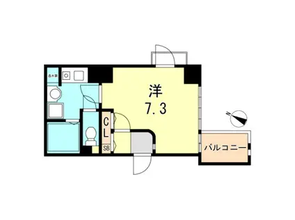 NESTY FLAT(1K/6階)の間取り写真