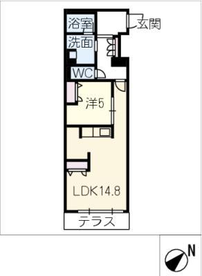 シャーメゾン桜ステージ(1LDK/1階)の間取り写真