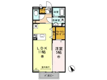 ソフィアルーチェ(1LDK/2階)の間取り写真