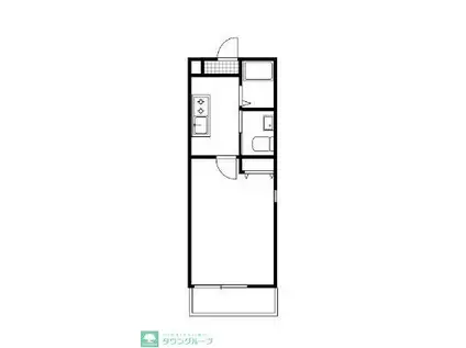 O2レジデンス竹ノ塚A棟(1K/1階)の間取り写真