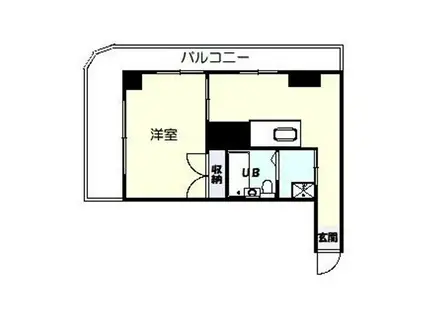 アメニティ東町(1DK/5階)の間取り写真