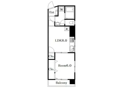 アブアルトマンション(1LDK/5階)の間取り写真