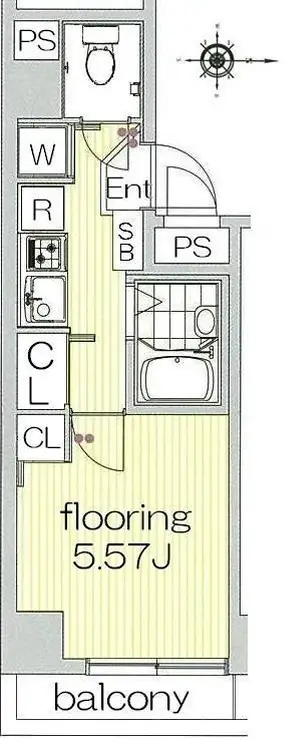 グランヴァン東中野 5階階 間取り