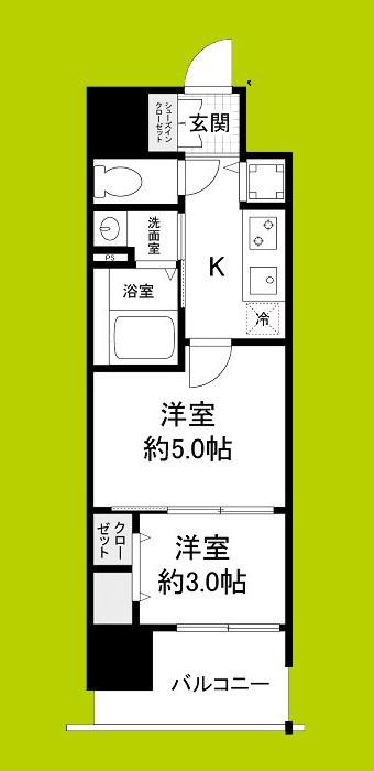 ARTIZA堺(2K/15階)の間取り写真