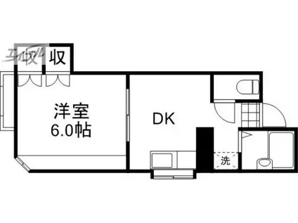 メゾンラフィーネ(1K/1階)の間取り写真